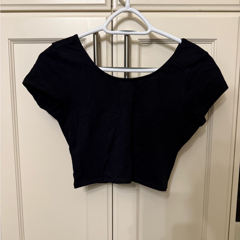 Garage Black Crop Top